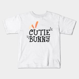 Simple Cutie Bunny Easter Typography Kids T-Shirt